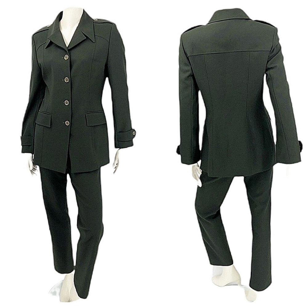 Pinko Two-Piece Pantsuit Women's 8 Olive Italian